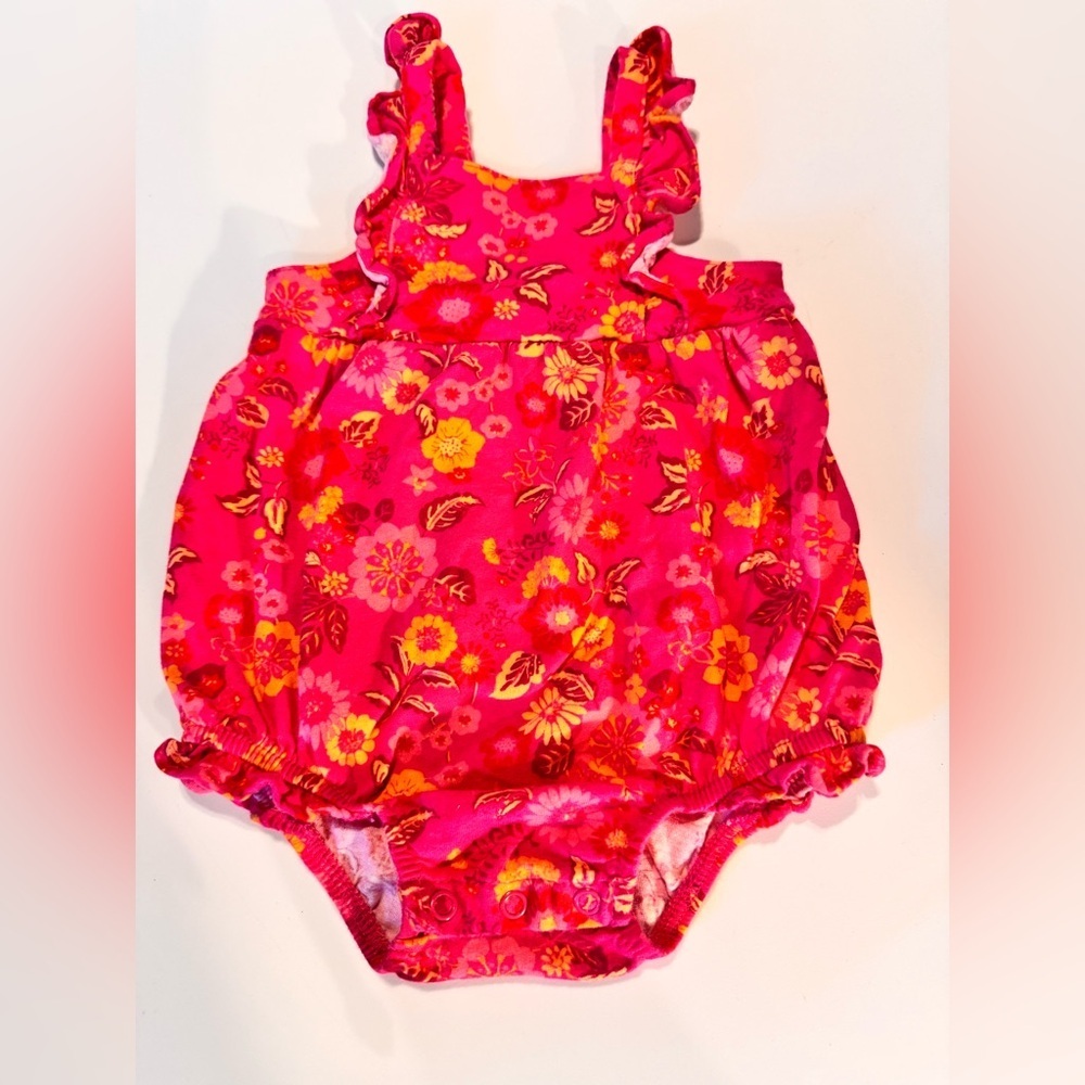 Carter's Pink and Orange Baby Romper